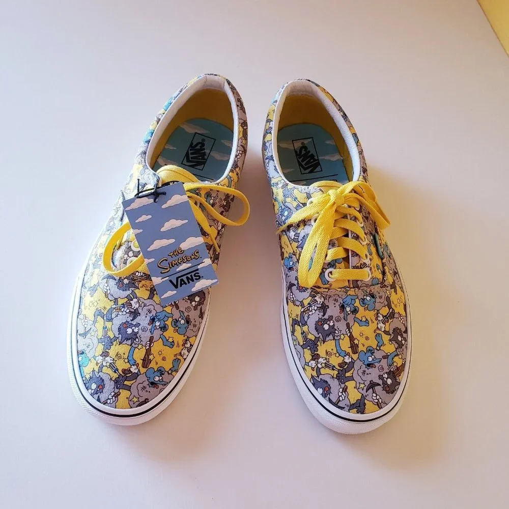VANS Era X The Simpsons Itchy & Scratchy 2020 Yellow Sneakers Shoes Men's US 11 - Picture 2 of 16